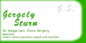 gergely sturm business card